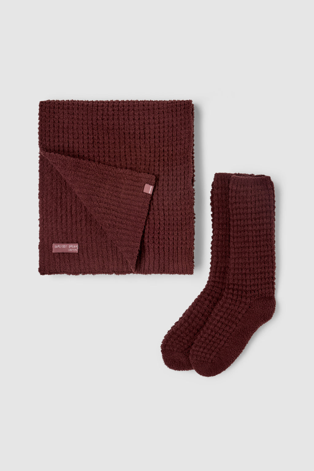 CozyChic® Waffle Scarf and Sock Set