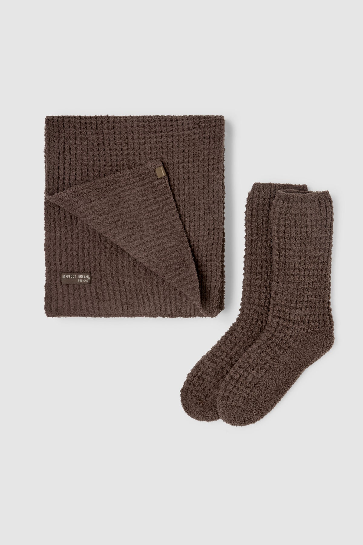CozyChic® Waffle Scarf and Sock Set