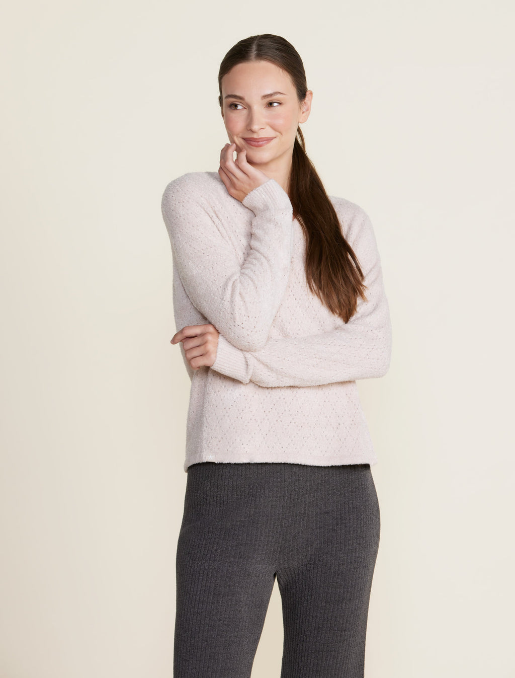 CozyChic Lite® Diamond Pointelle Cardigan