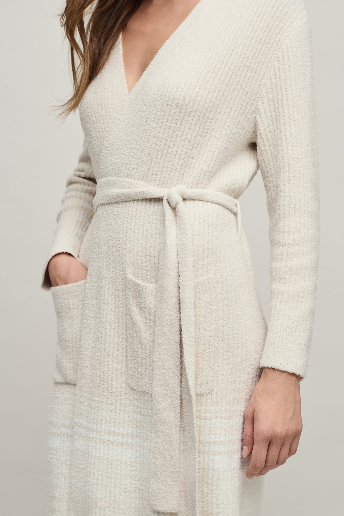 CozyChic Lite® Variegated Stripe Ribbed Robe