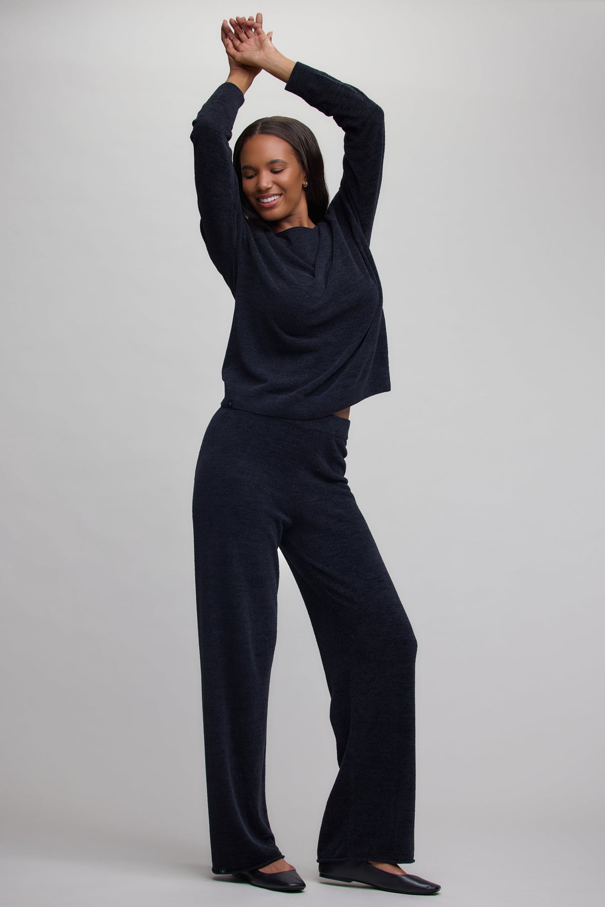 CozyChic Ultra Lite® Jersey Roll Pullover & Wide Leg Pant