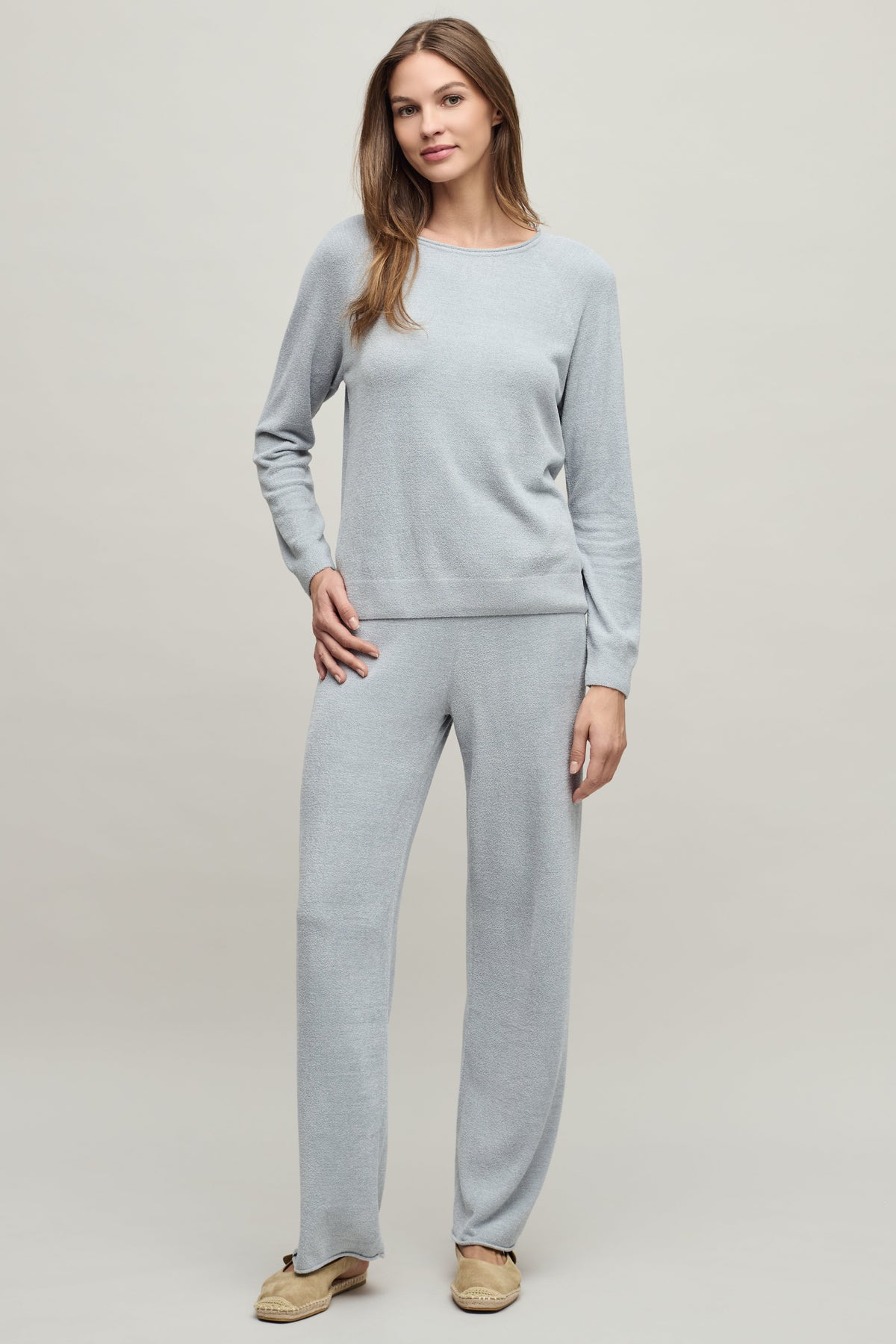 CozyChic Ultra Lite® Jersey Roll Pullover & Wide Leg Pant