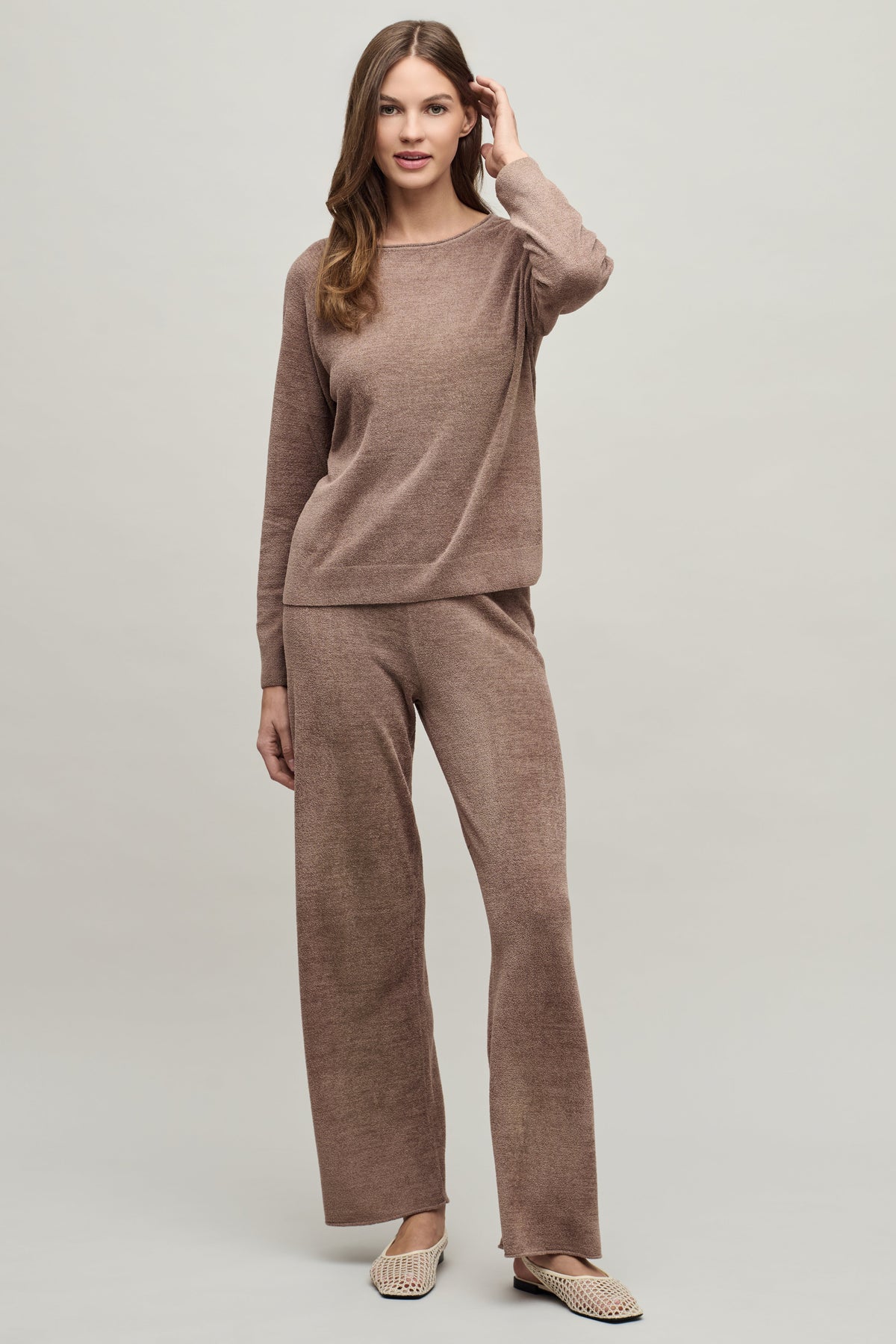 CozyChic Ultra Lite® Jersey Roll Pullover & Wide Leg Pant