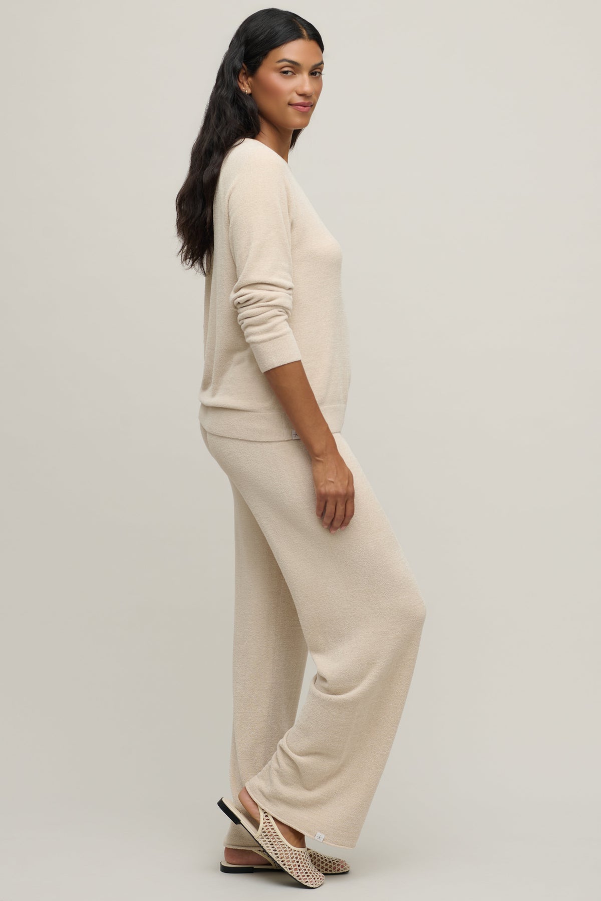 CozyChic Ultra Lite® Jersey Roll Pullover & Wide Leg Pant