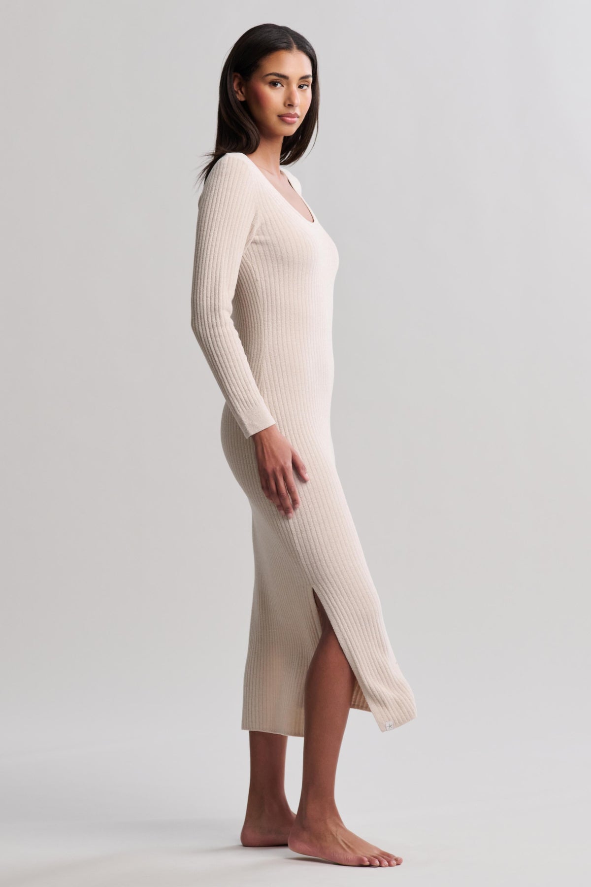 CozyChic Ultra Lite® Ribbed Scoop Neck Midi Dress