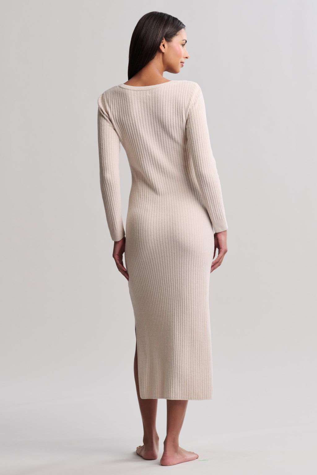 CozyChic Ultra Lite® Ribbed Scoop Neck Midi Dress