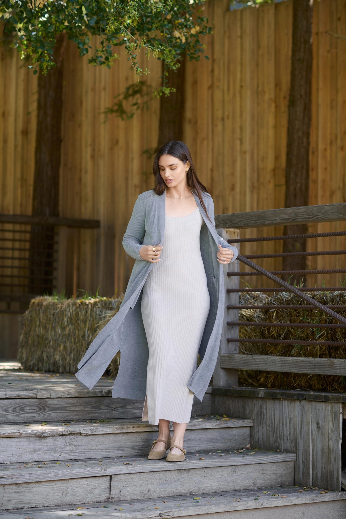 CozyChic Ultra Lite® Ribbed Scoop Neck Midi Dress