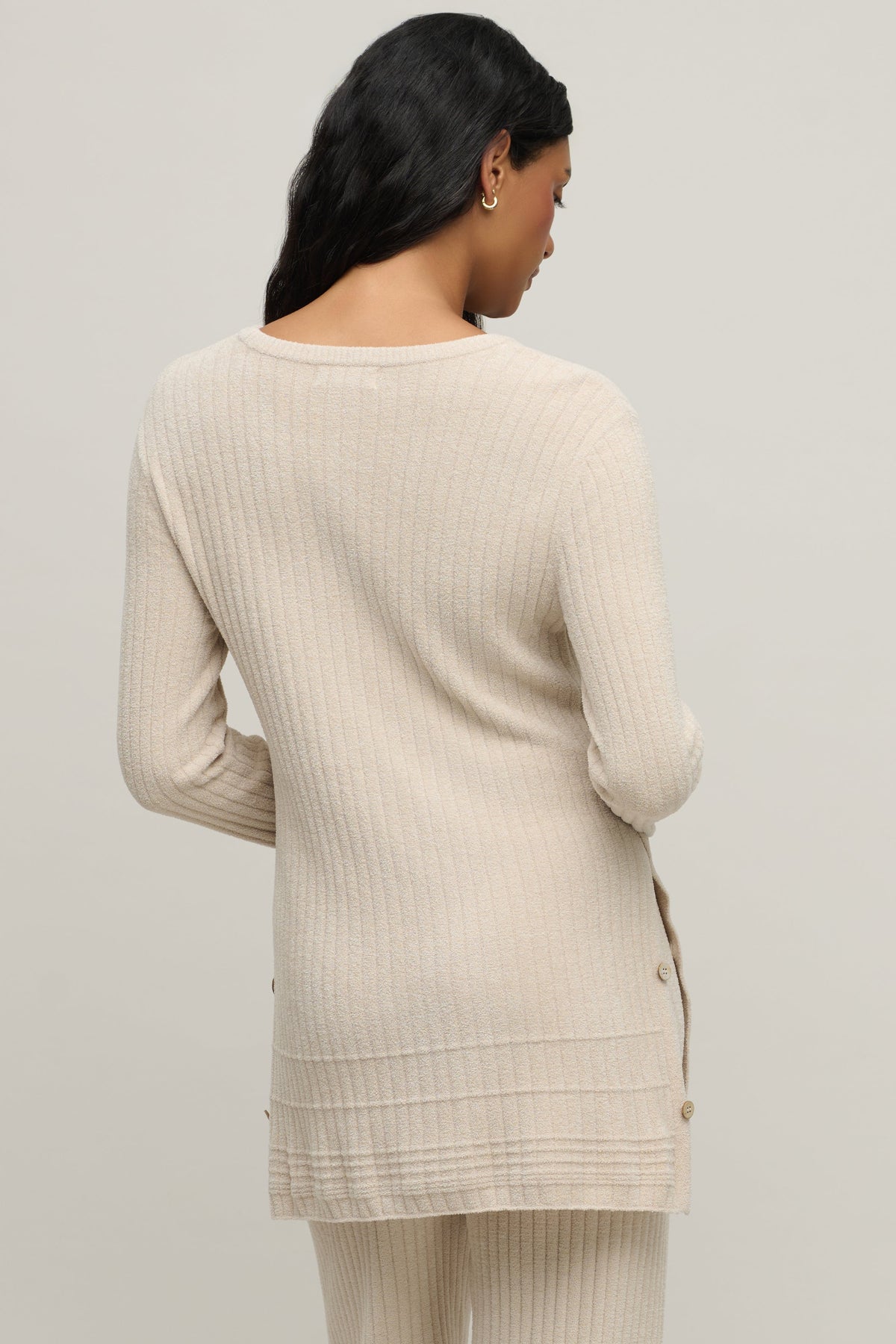 CozyChic Ultra Lite® Textured Rib Pullover with Buttons