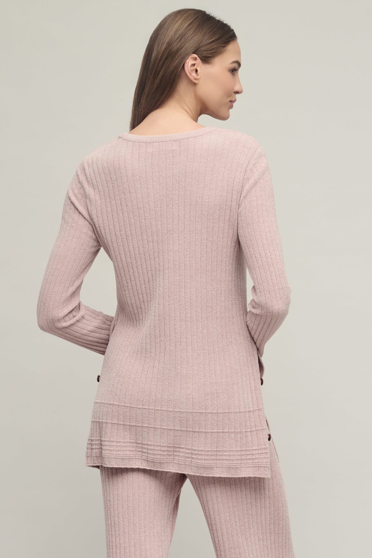 CozyChic Ultra Lite® Textured Rib Pullover with Buttons