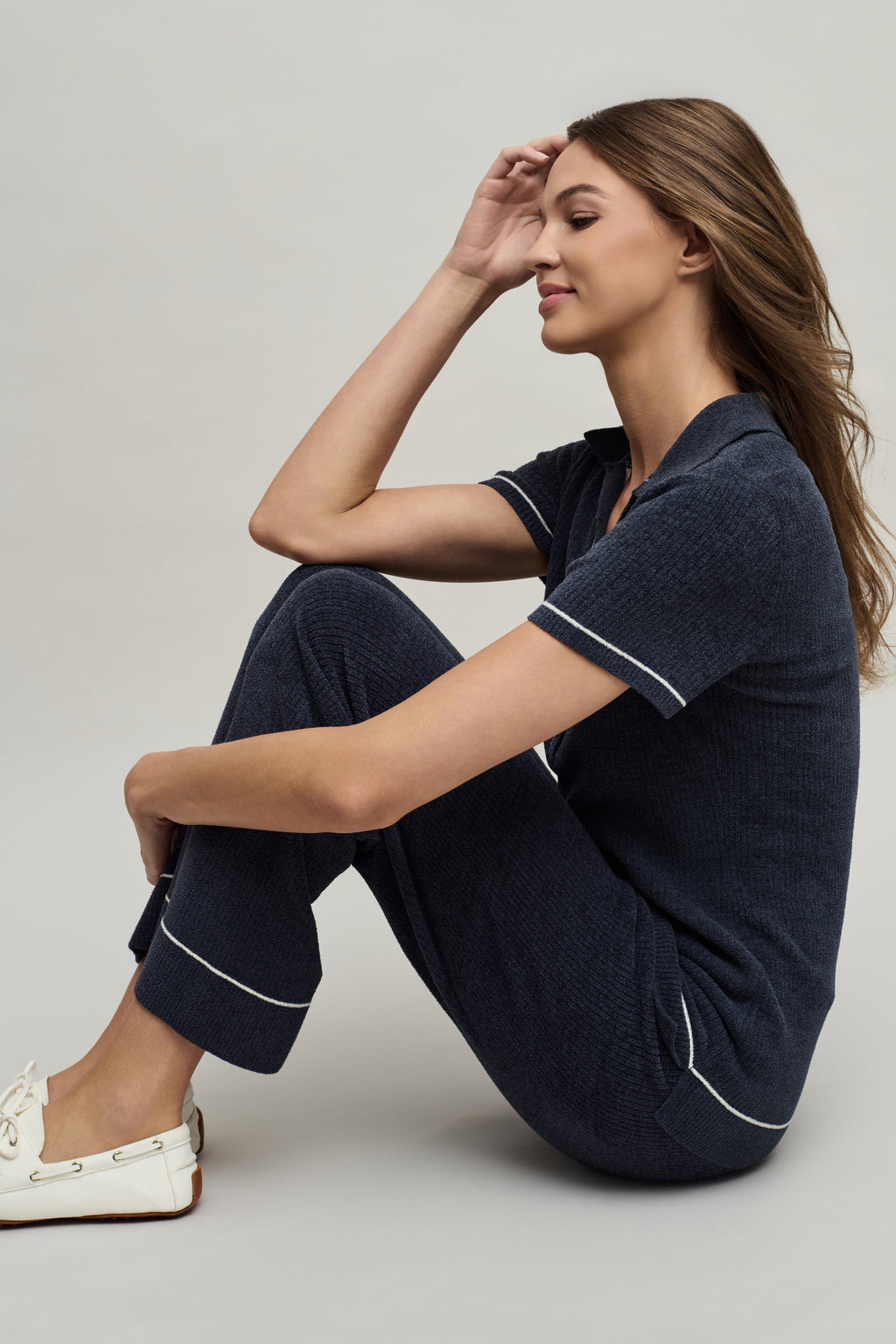 CozyChic Ultra Lite® Contrast Stripe Rib Ankle Pant