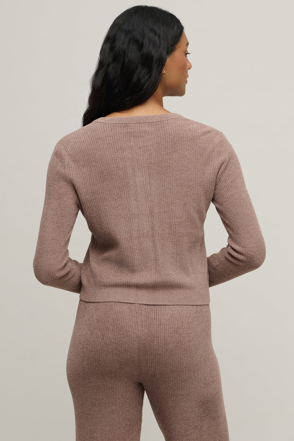 CozyChic Ultra Lite® Pointelle Rib Ruffle Front Cardigan