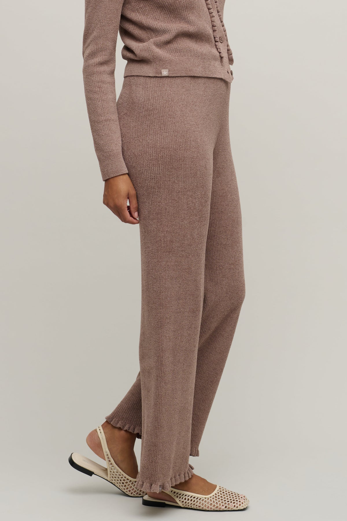 CozyChic Ultra Lite® Rib Ruffle Hem Ankle Pant