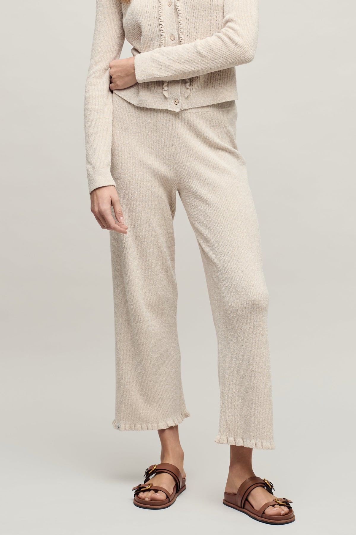 CozyChic Ultra Lite® Rib Ruffle Hem Ankle Pant
