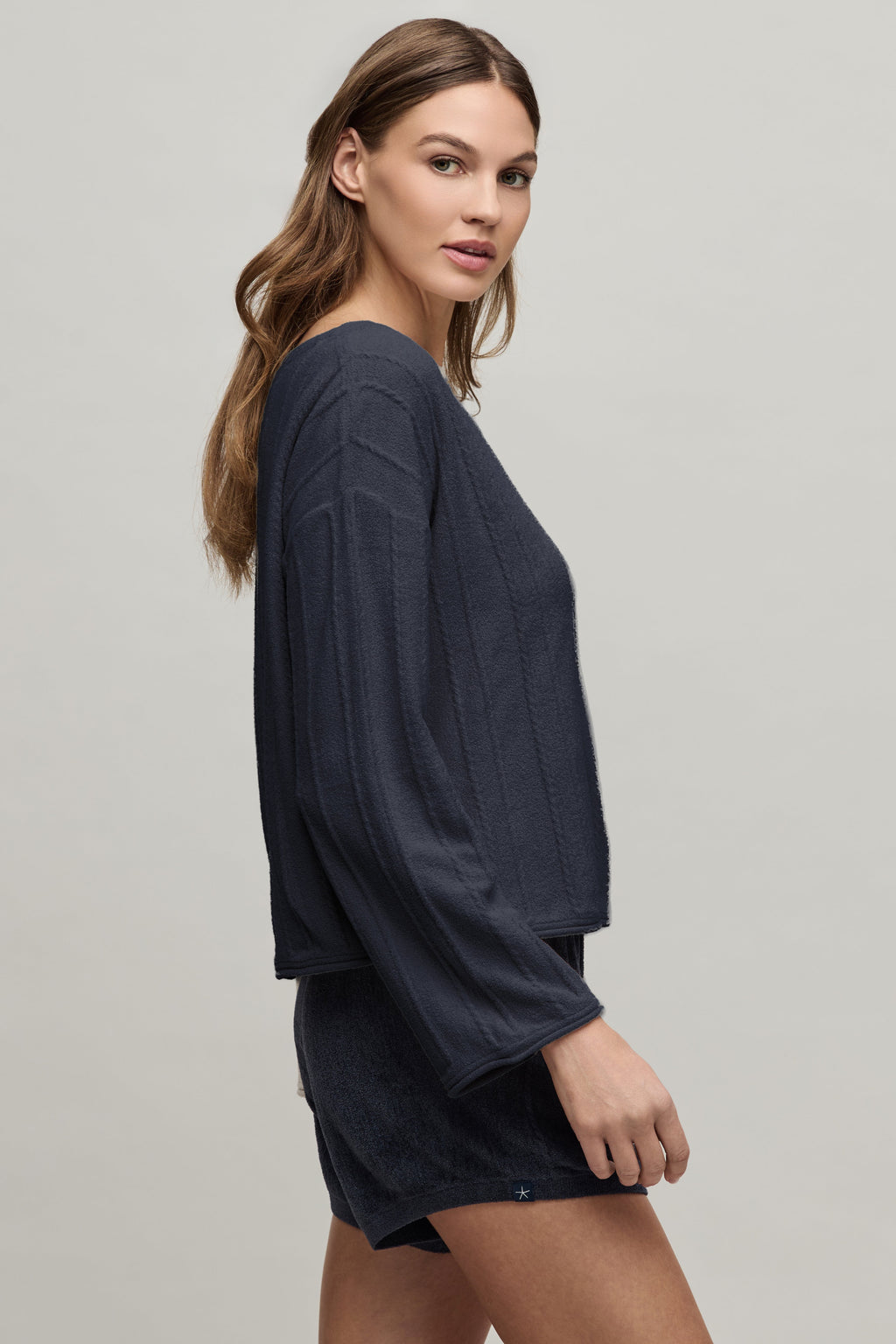 CozyChic Ultra Lite® Rope Stitch Boatneck Pullover