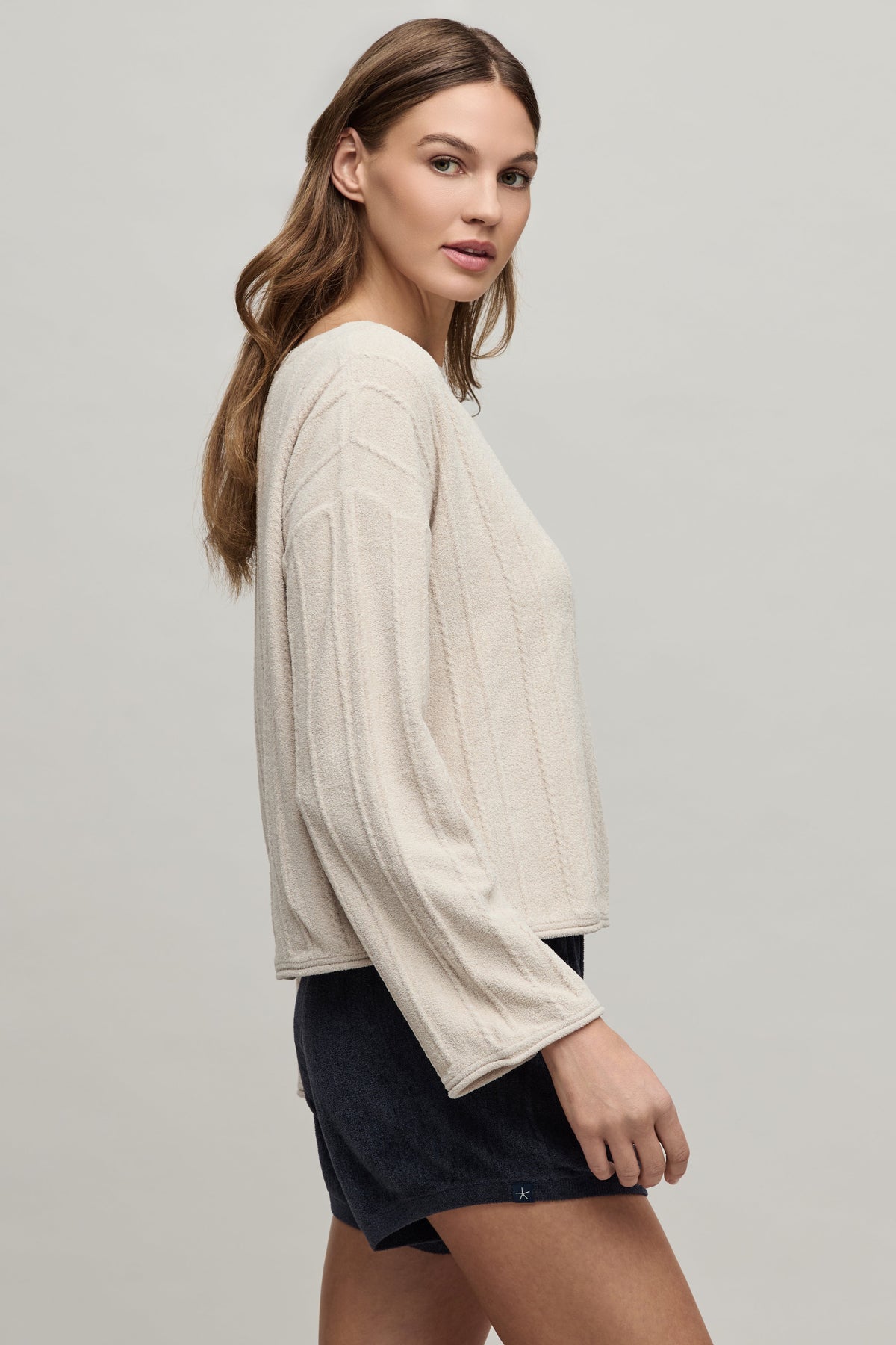 CozyChic Ultra Lite® Rope Stitch Boatneck Pullover