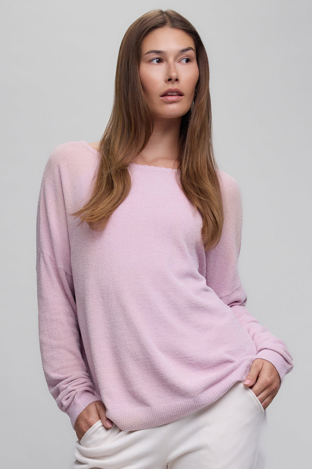 CozyChic Ultra Lite® Scallop Neck Slouchy Pullover