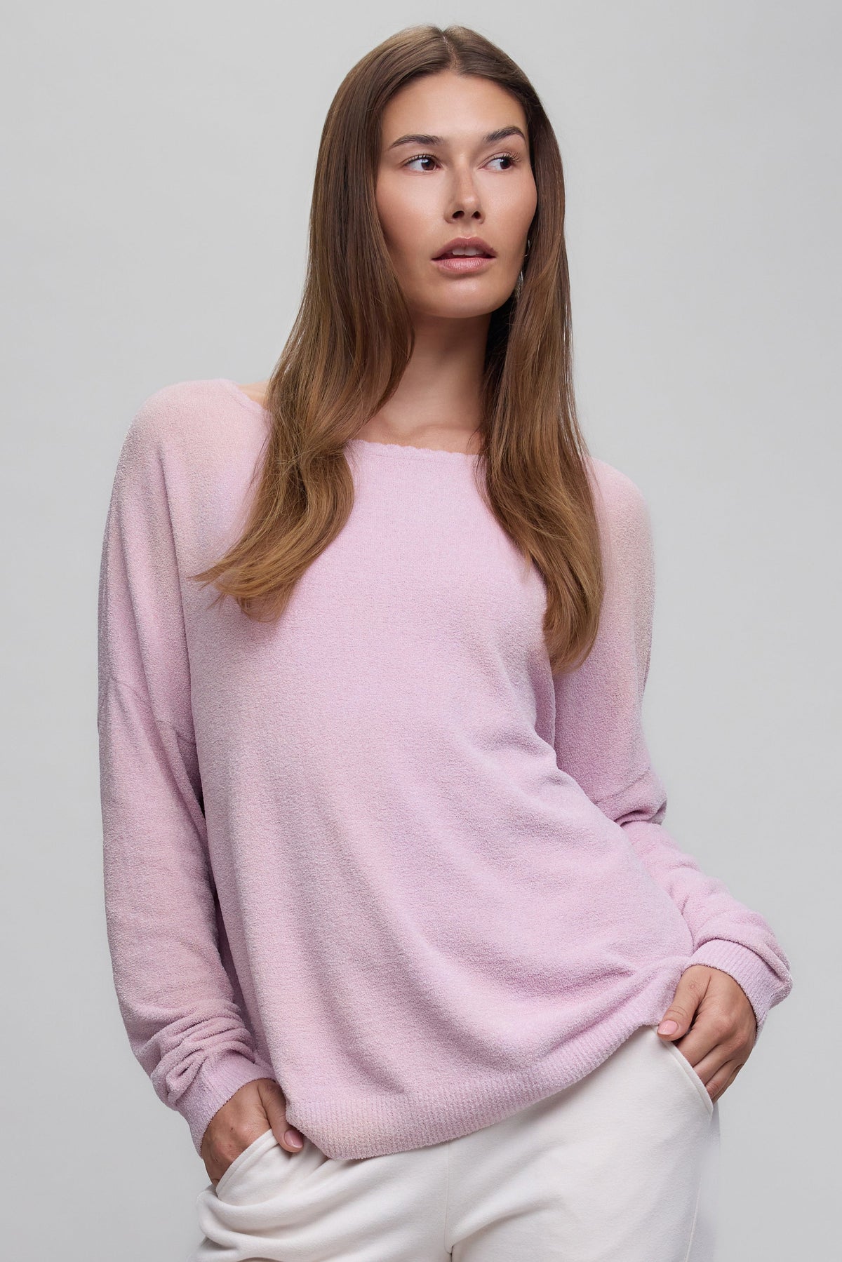 CozyChic Ultra Lite® Scallop Neck Slouchy Pullover