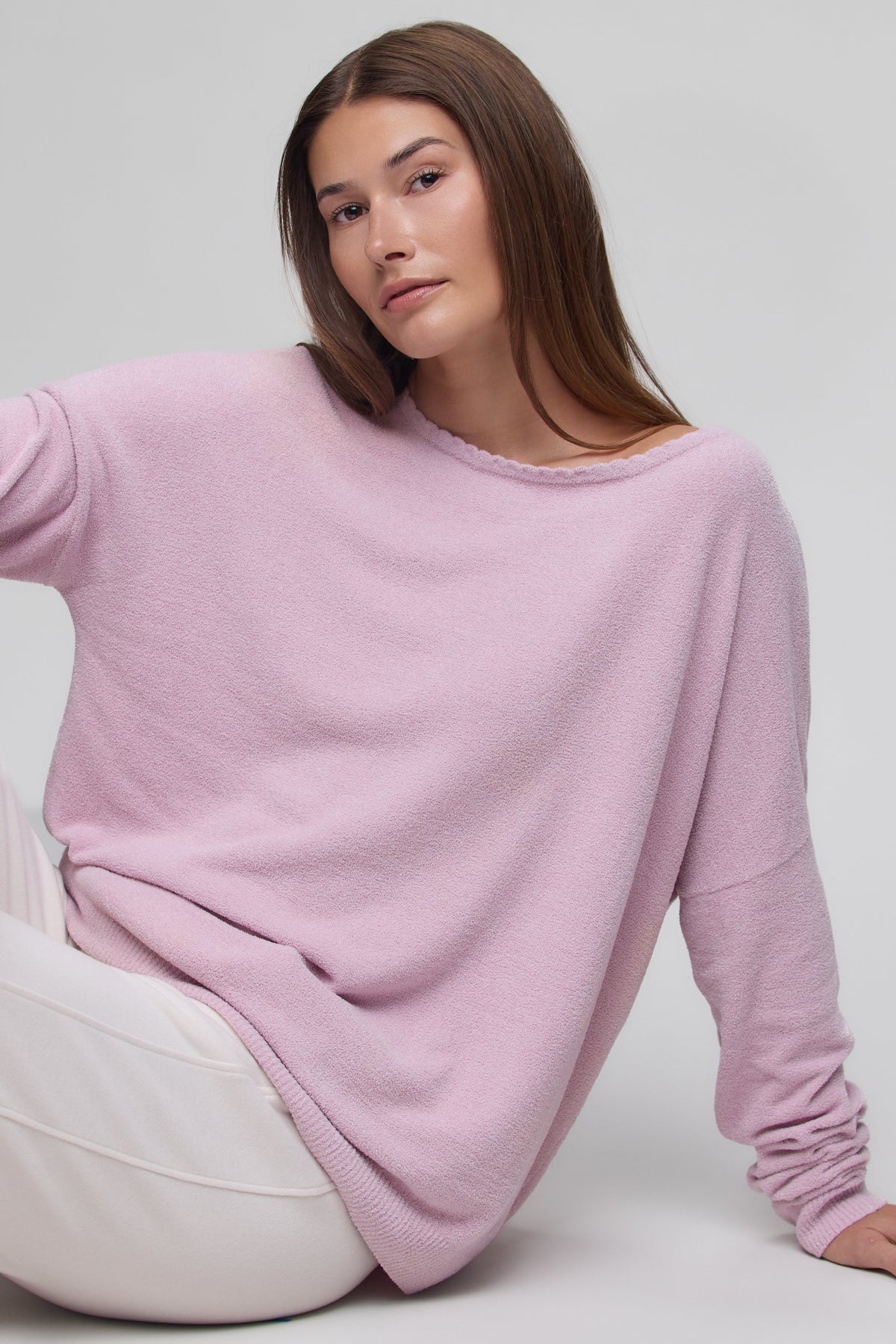CozyChic Ultra Lite® Scallop Neck Slouchy Pullover