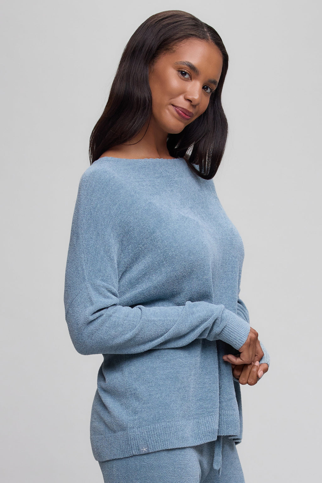 CozyChic Ultra Lite® Scallop Neck Slouchy Pullover