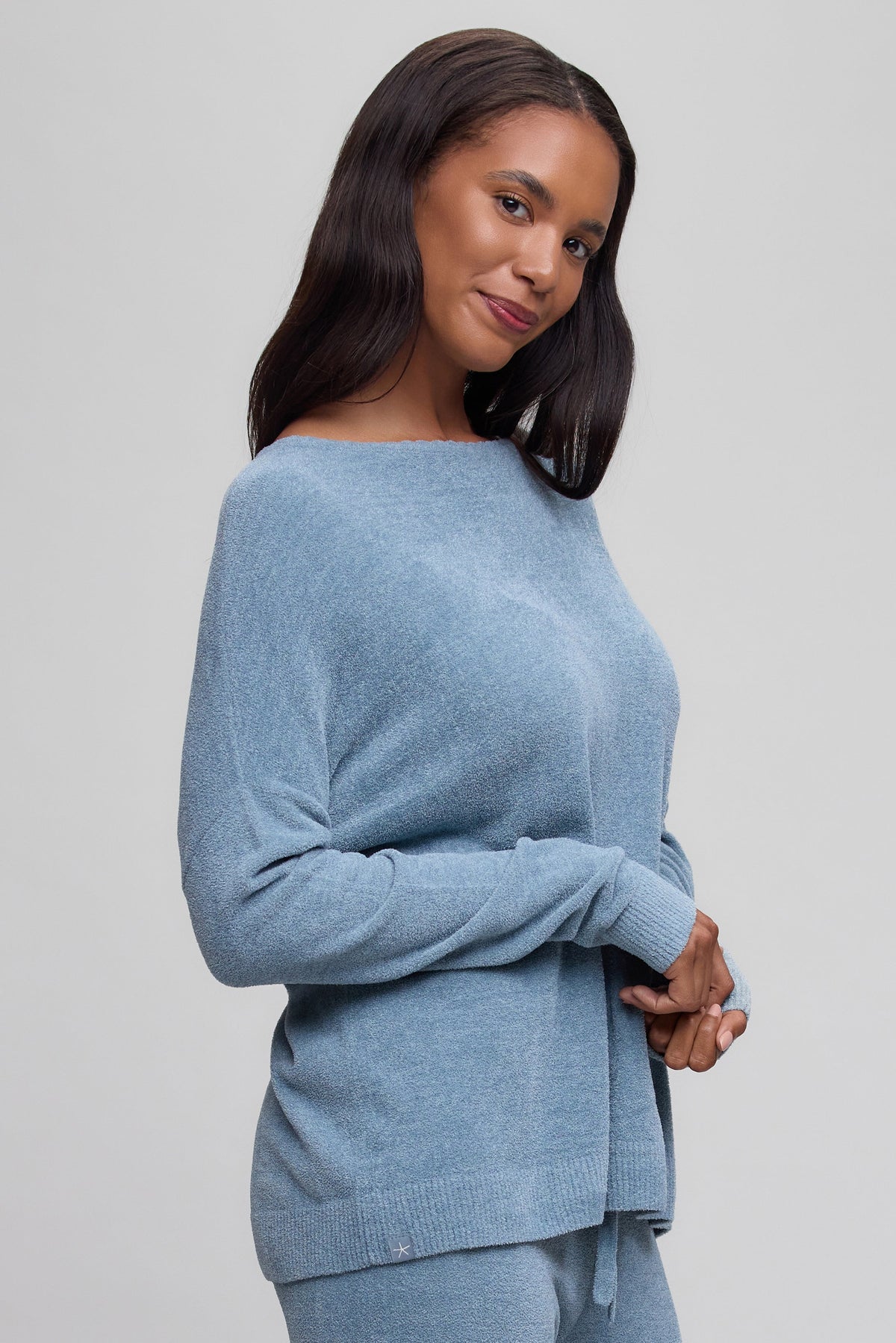 CozyChic Ultra Lite® Scallop Neck Slouchy Pullover