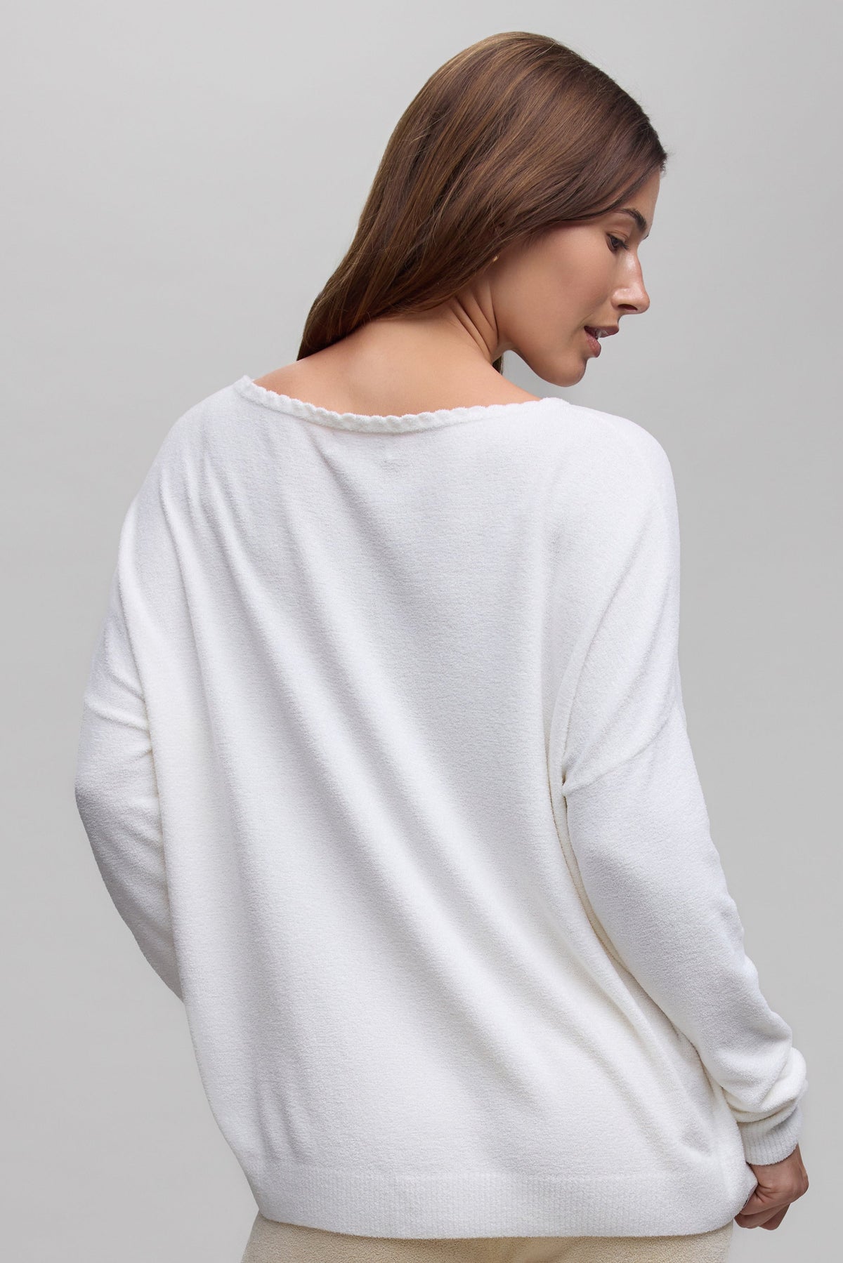 CozyChic Ultra Lite® Scallop Neck Slouchy Pullover