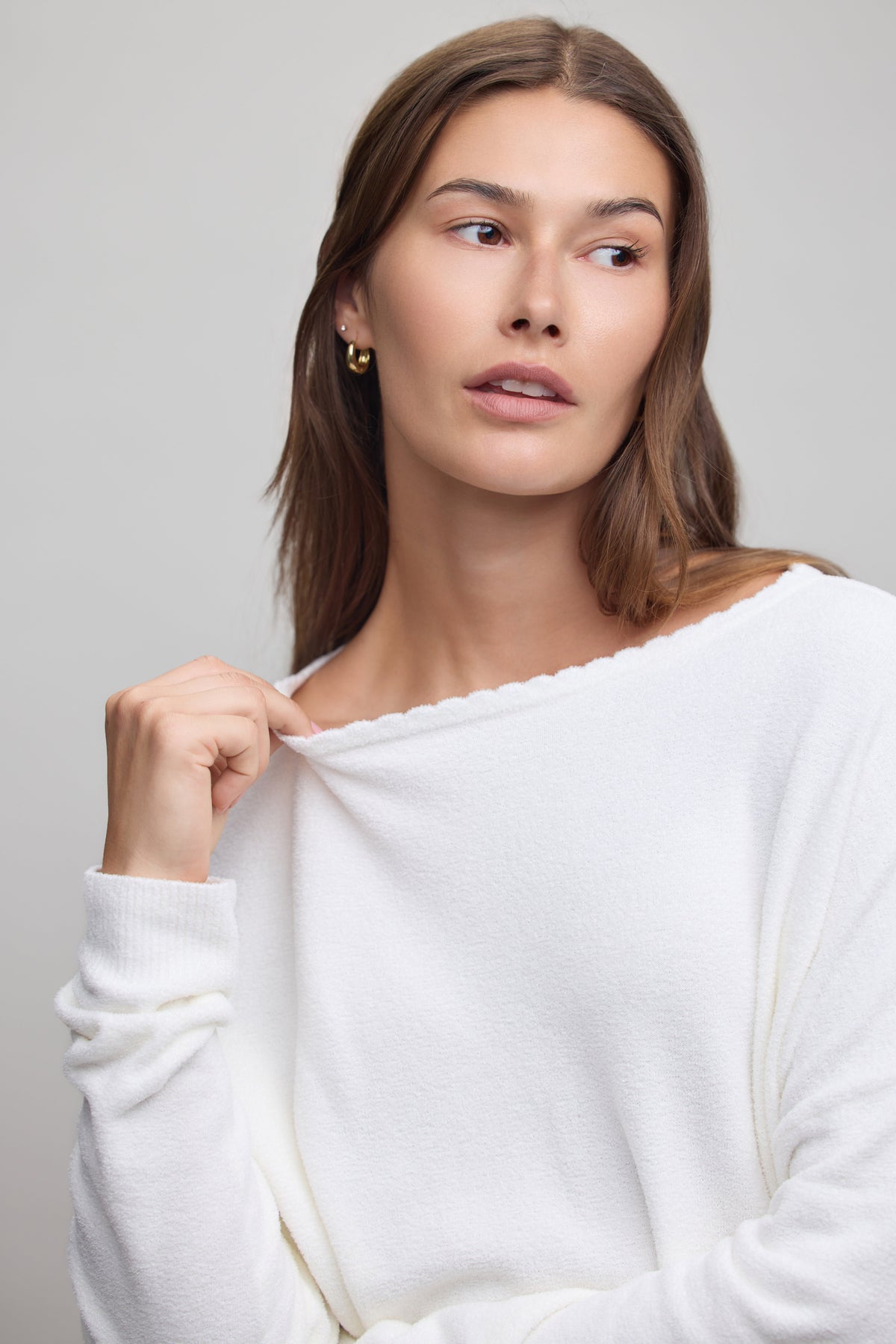 CozyChic Ultra Lite® Scallop Neck Slouchy Pullover
