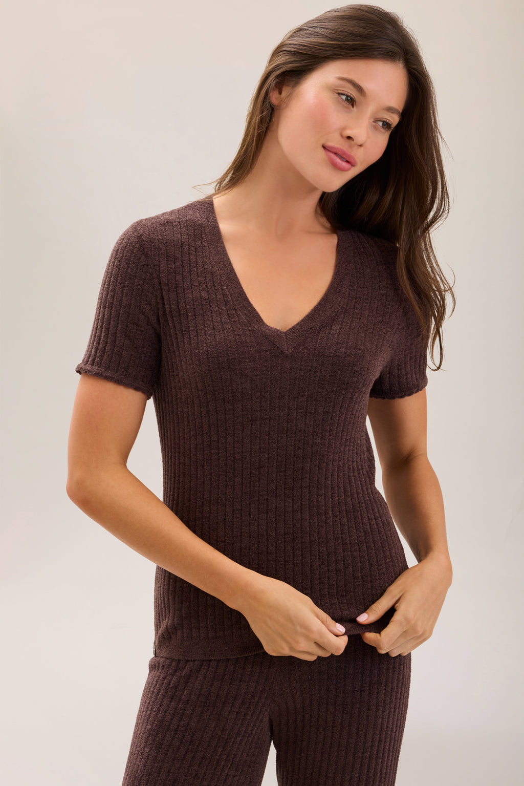 CozyChic Ultra Lite® Scallop Rib Short Sleeve