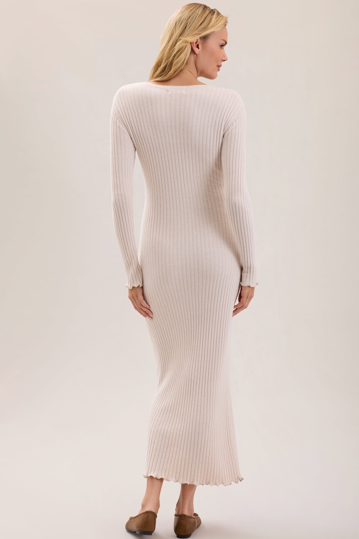 CozyChic Ultra Lite® Petal Edge Rib Midi Dress