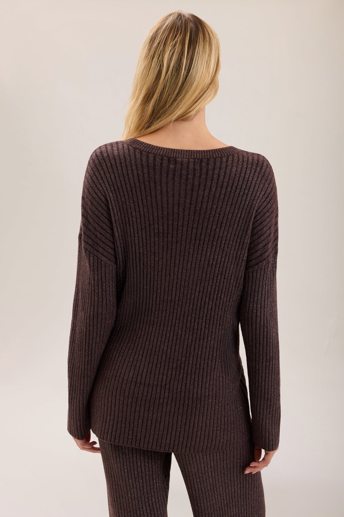 CozyChic Ultra Lite® Lurex Rib Crew Neck Tunic