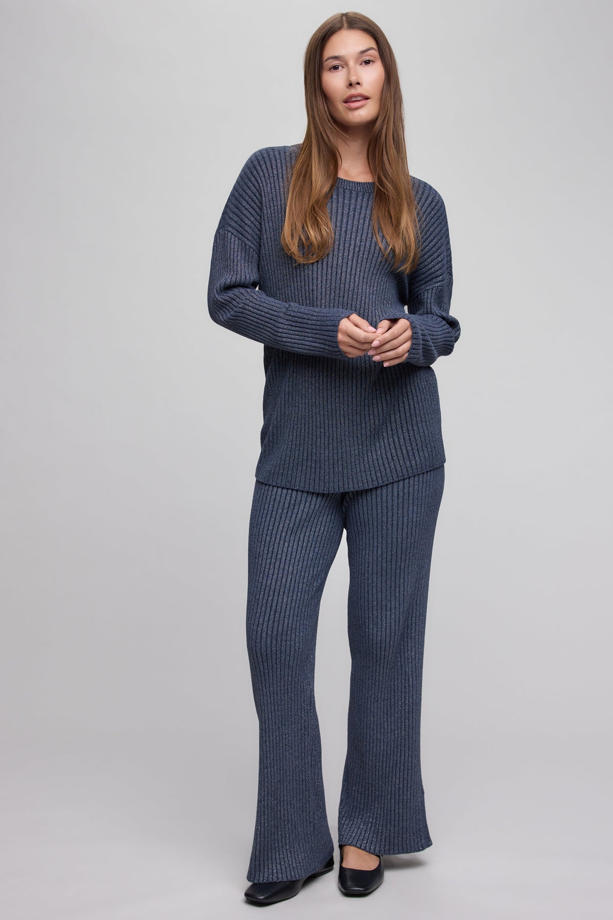 CozyChic Ultra Lite® Lurex Rib Crew Neck Tunic