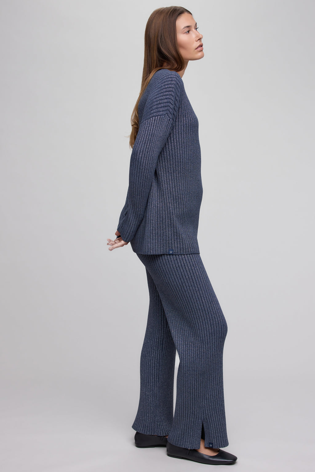 CozyChic Ultra Lite® Lurex Rib Crew Neck Tunic