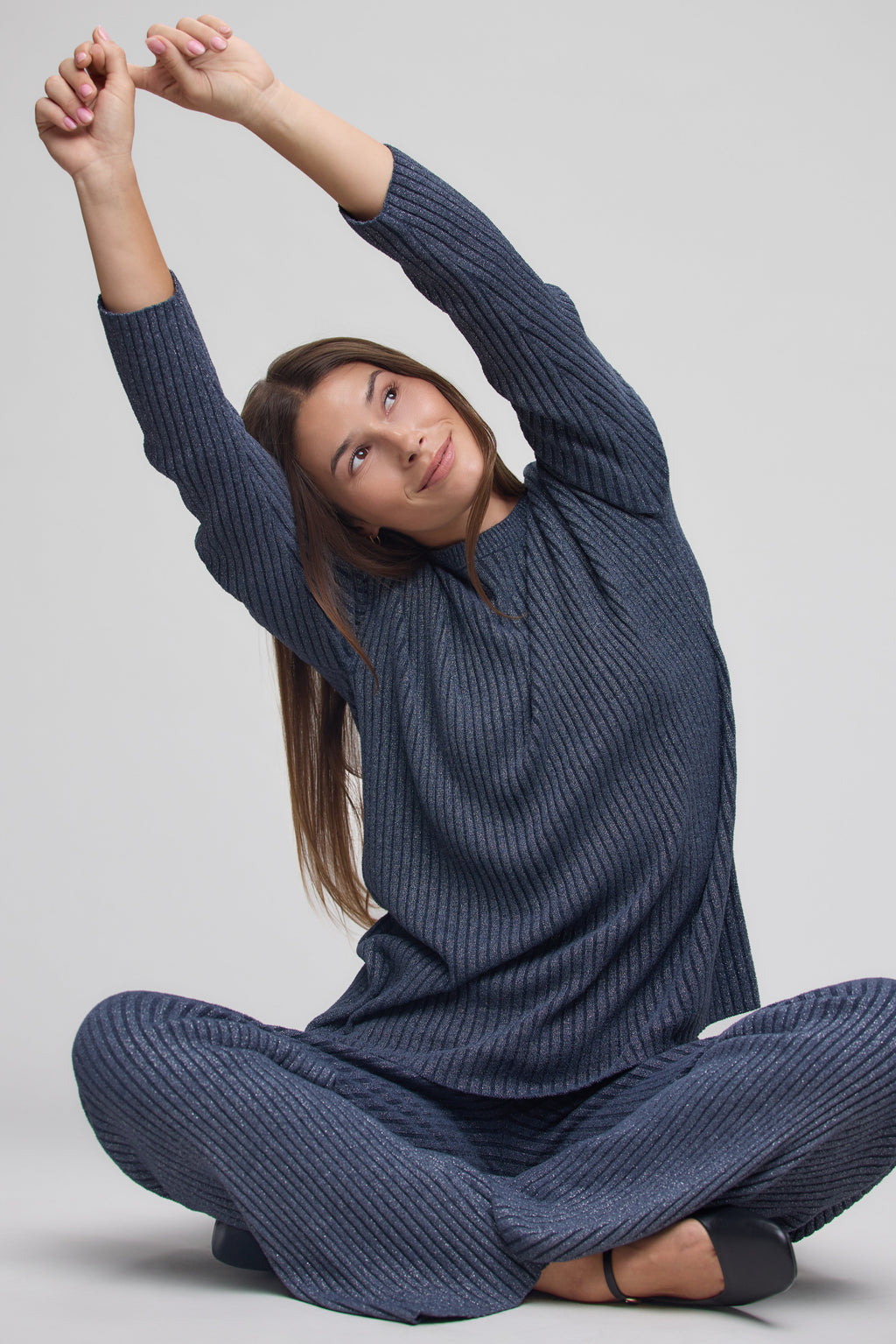 CozyChic Ultra Lite® Lurex Rib Crew Neck Tunic
