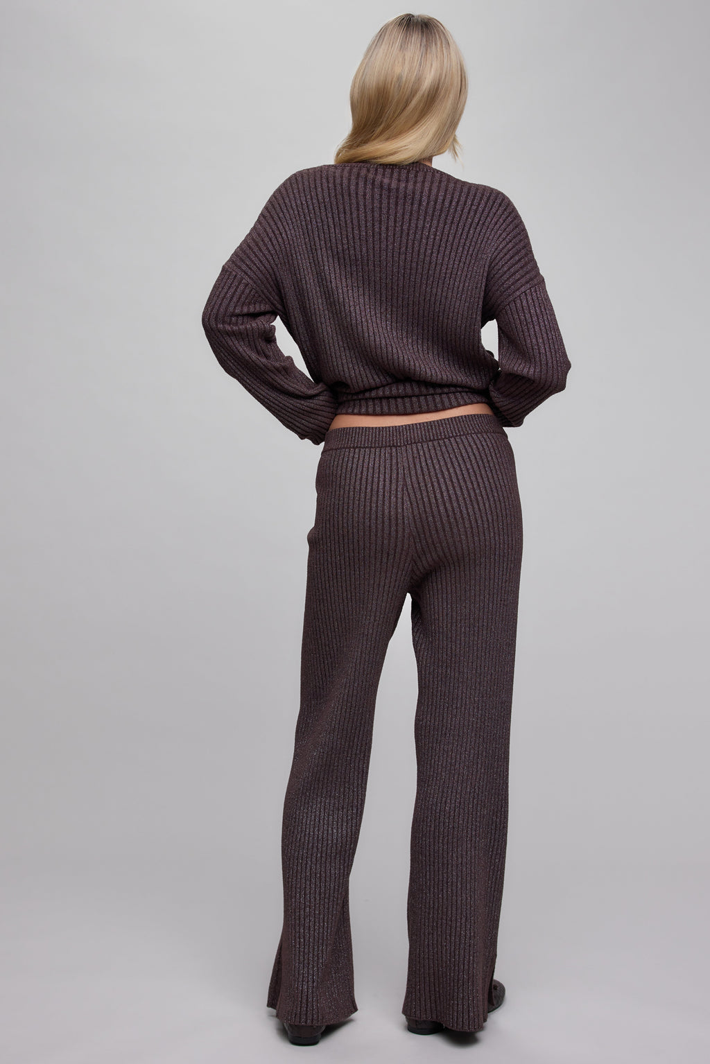 CozyChic Ultra Lite® Lurex Rib Straight Leg Pant
