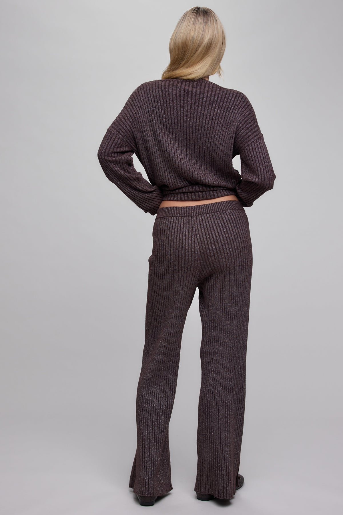 CozyChic Ultra Lite® Lurex Rib Straight Leg Pant