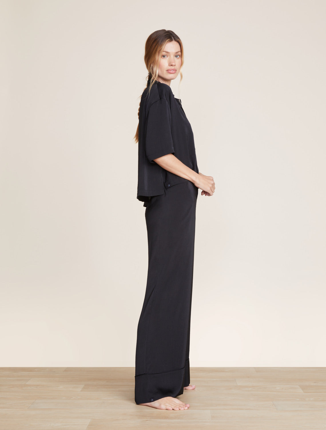 Washed Satin Cropped Dream Shirt