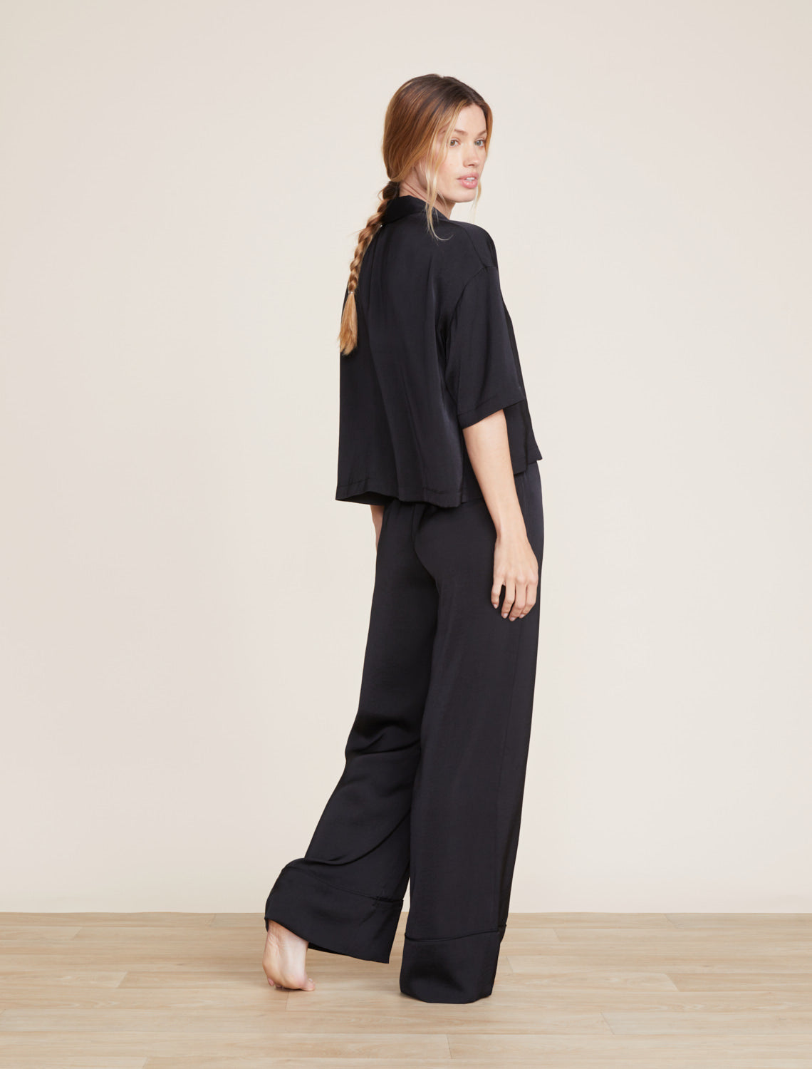 Washed Satin Cropped Dream Shirt