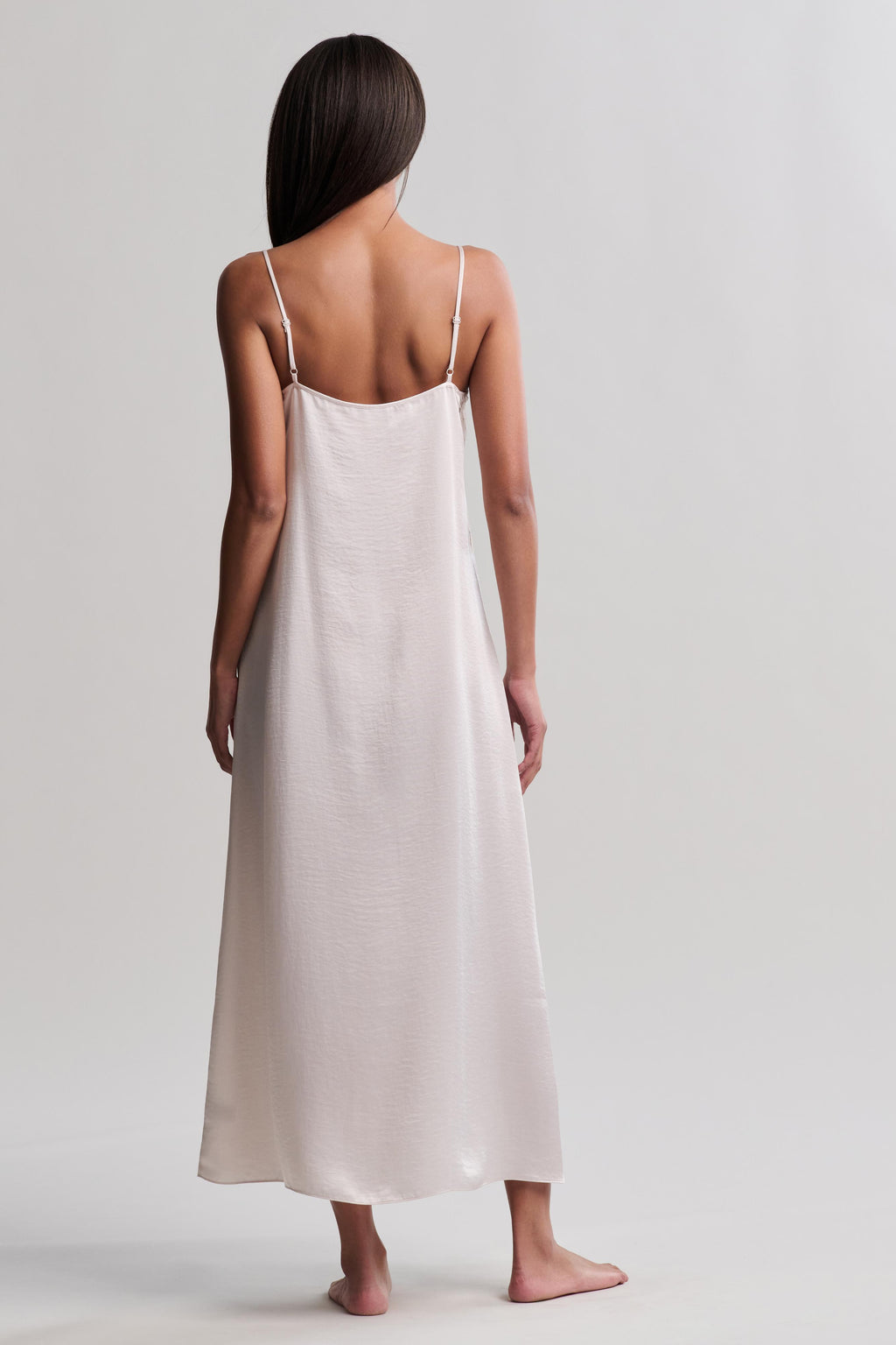 Liquid Satin Lace Slip Dress