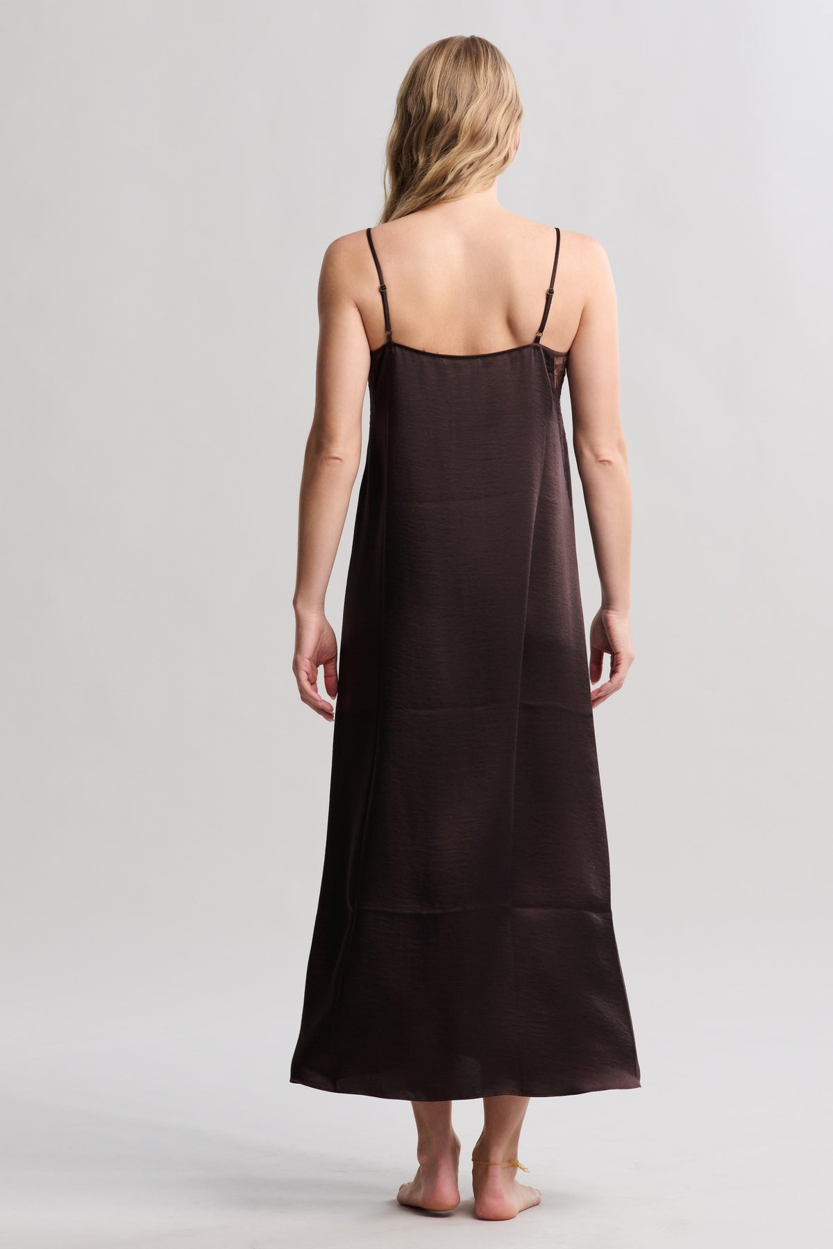 Liquid Satin Lace Slip Dress