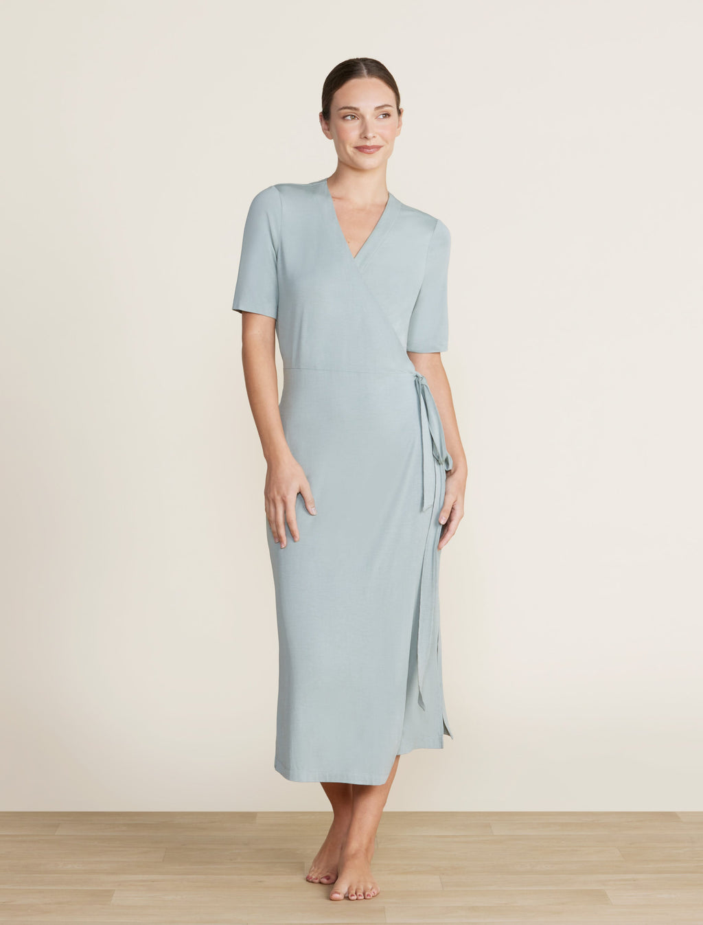 Luxe Milk Jersey® 3/4 Sleeve Wrap Dress
