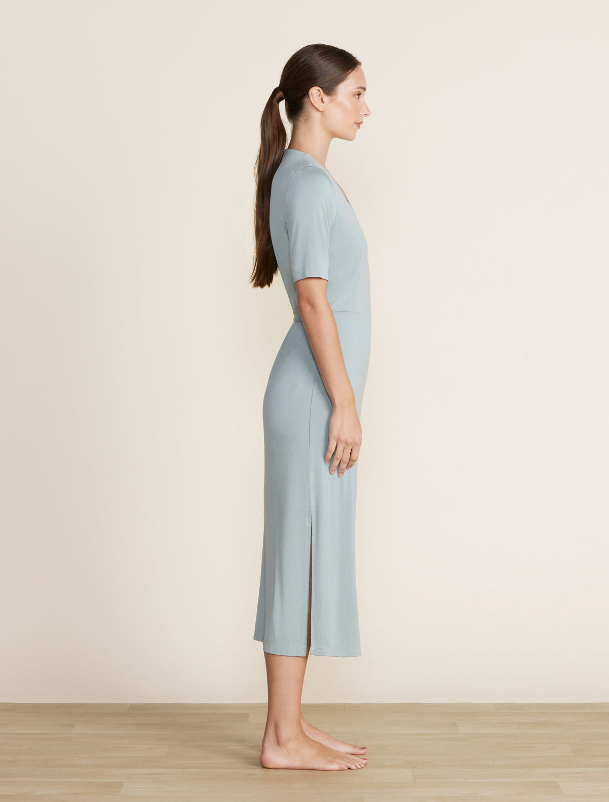Luxe Milk Jersey® 3/4 Sleeve Wrap Dress