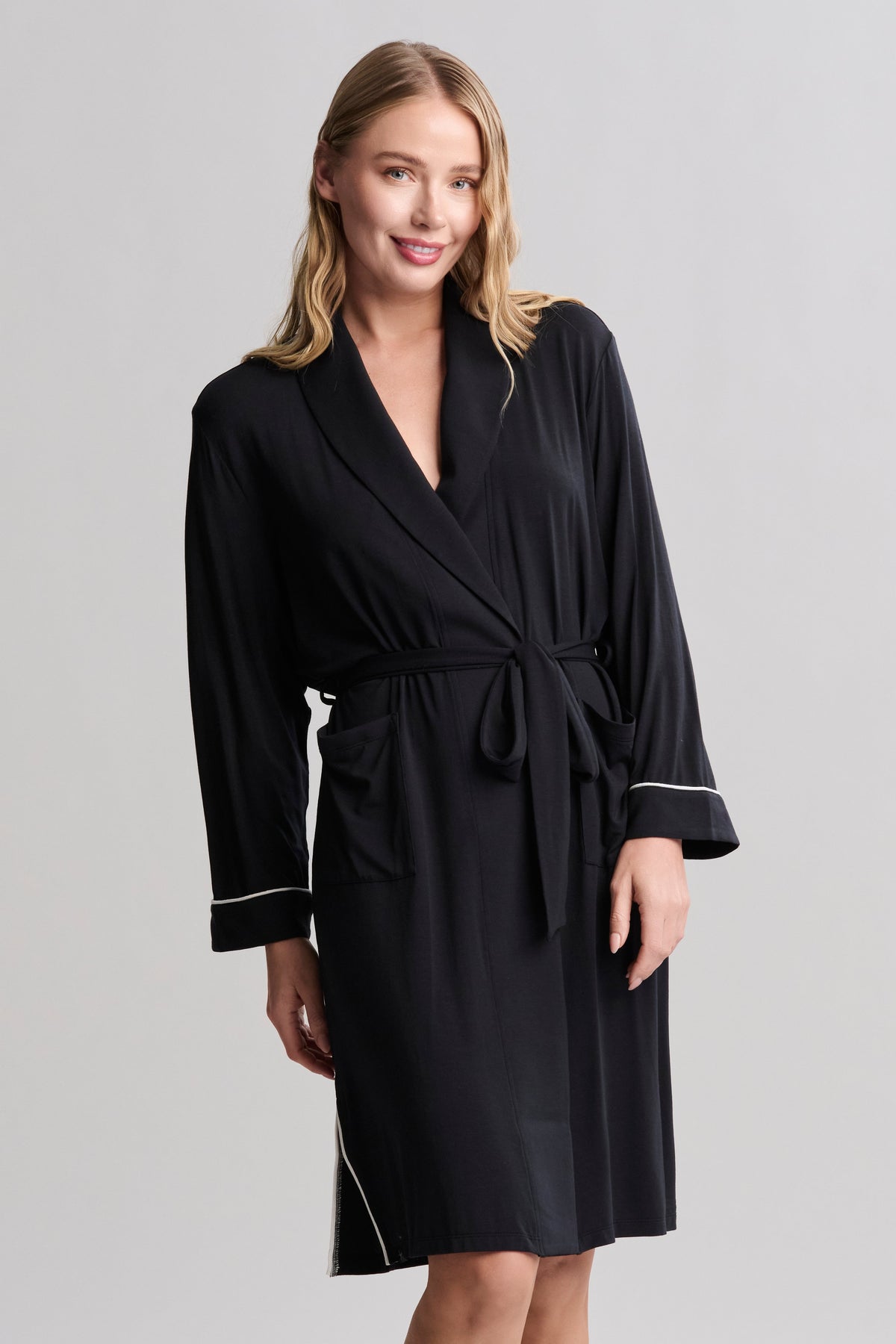 Luxe Milk Jersey® Robe with Piping