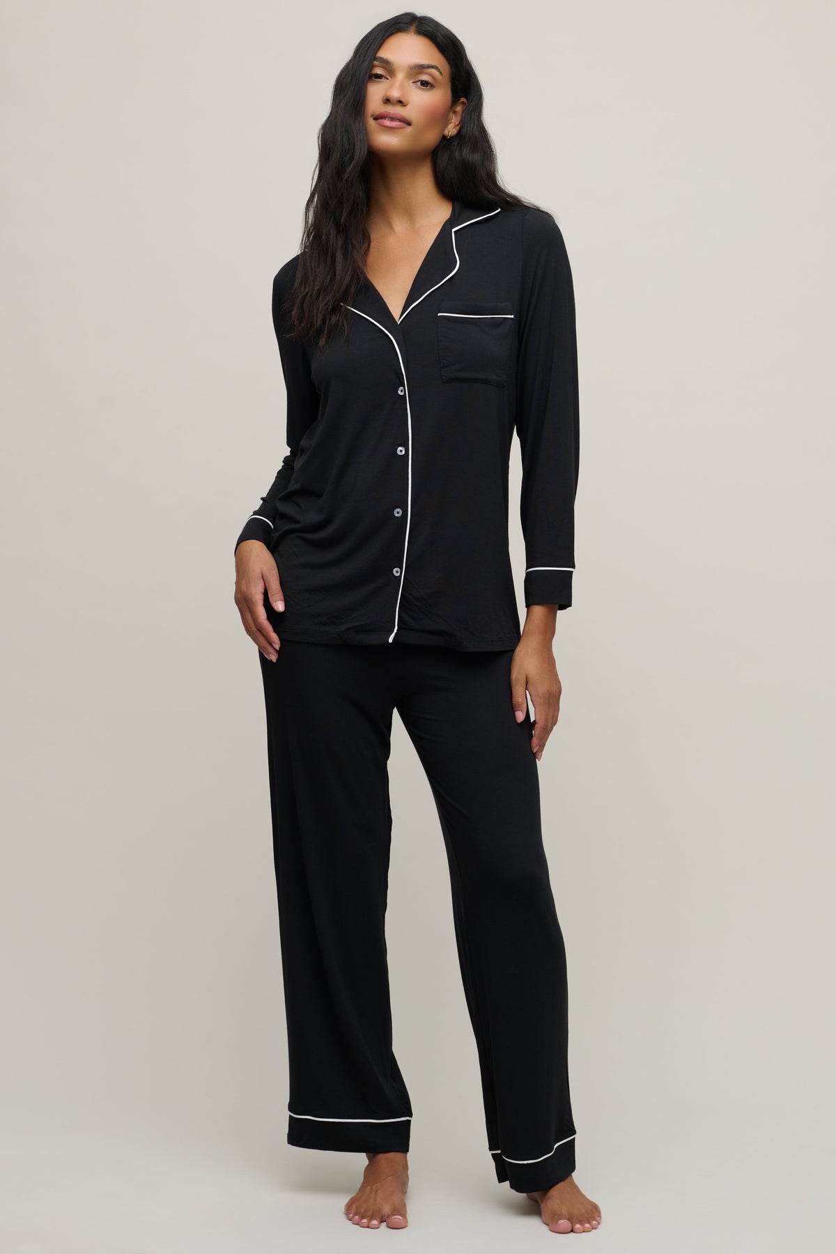 Luxe Milk Jersey® Piped Pajama Set