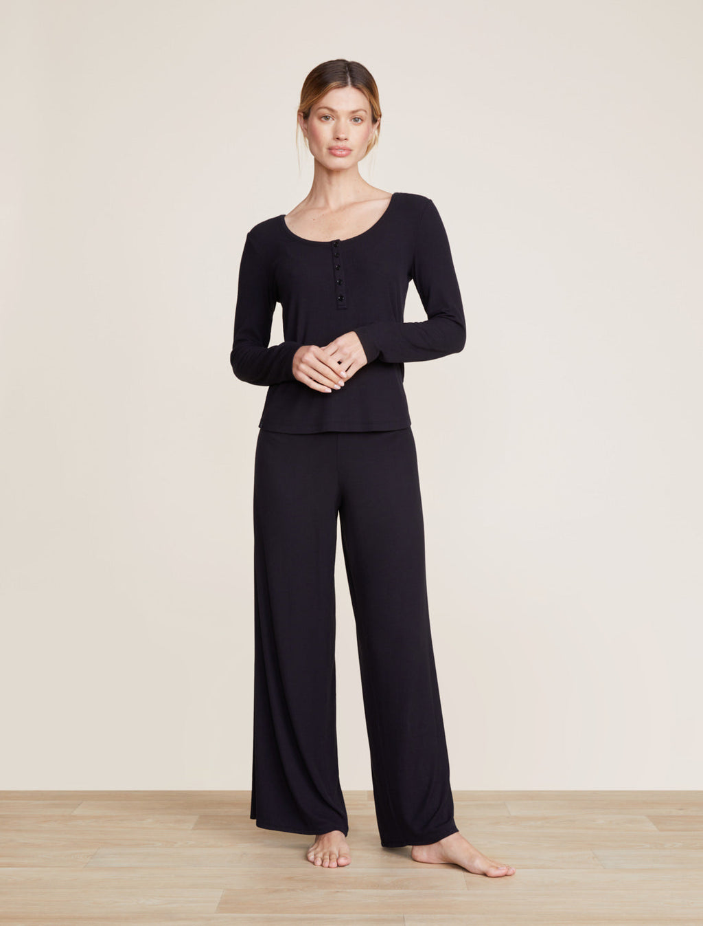 Malibu Collection® Ultra-Soft Rib Wide Leg Pant