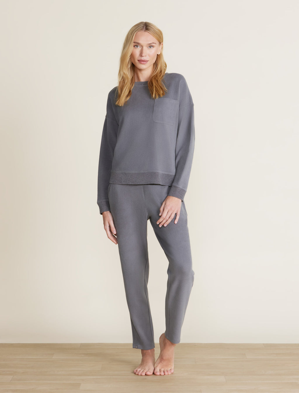 Malibu Collection® Brushed Fleece Sweater Mix Pullover