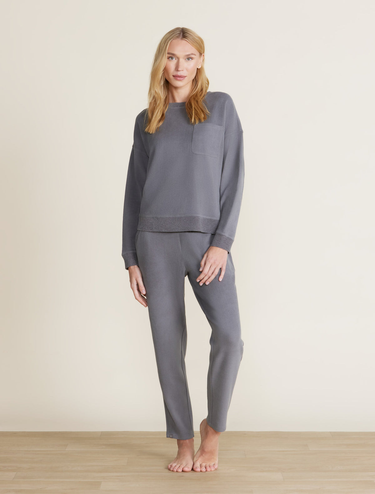 Malibu Collection® Brushed Fleece Sweater Mix Pullover