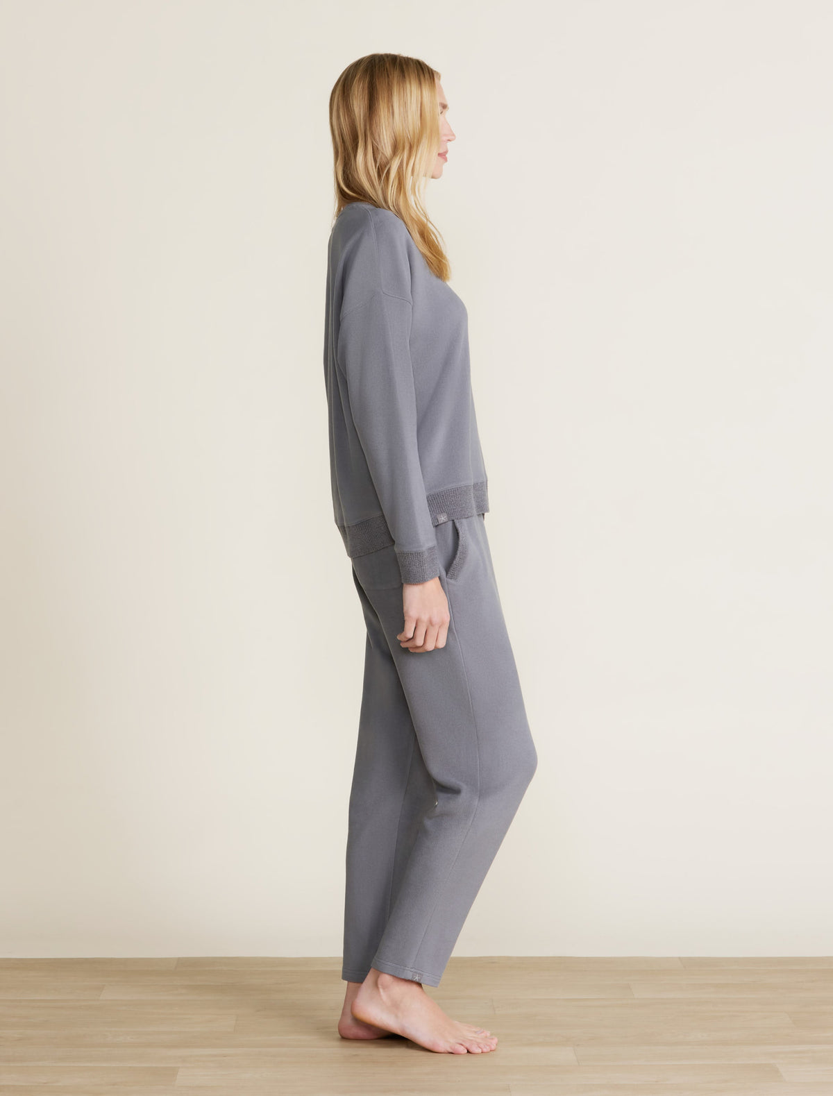 Malibu Collection® Brushed Fleece Sweater Mix Pullover