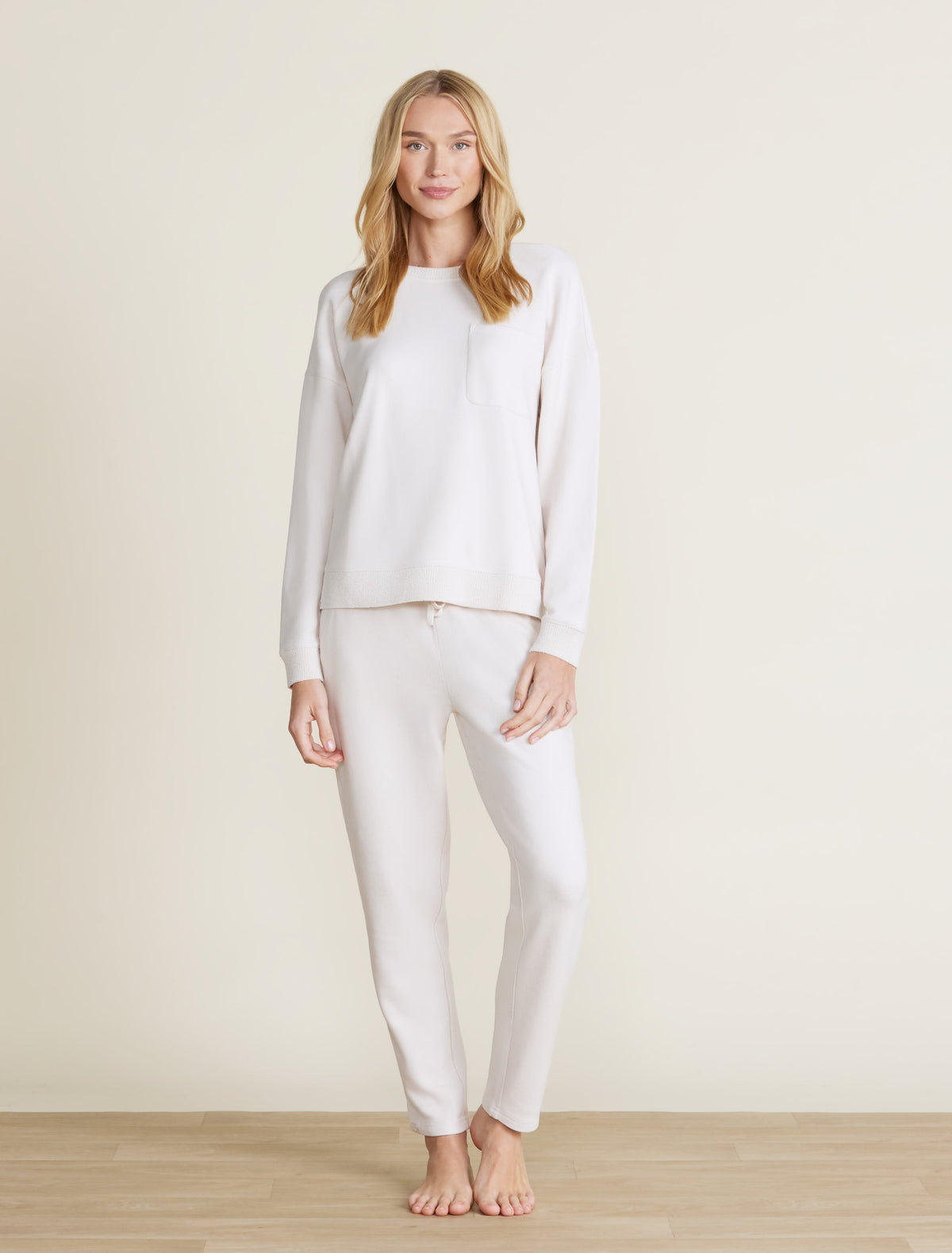 Malibu Collection® Brushed Fleece Sweater Mix Pullover