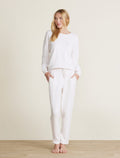 Malibu Collection® Brushed Fleece Sweater Mix Tapered Pant
