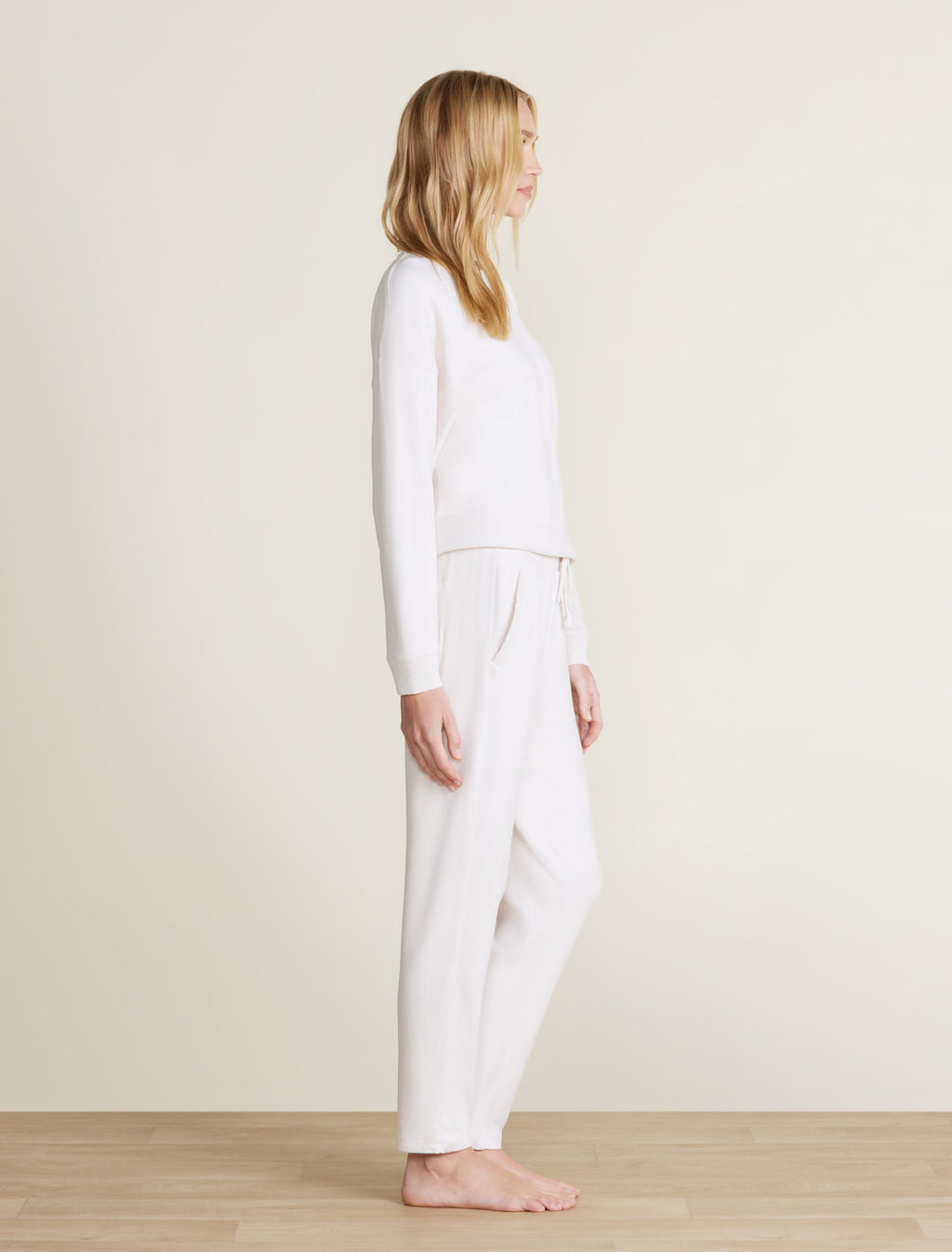 Malibu Collection® Brushed Fleece Sweater Mix Tapered Pant