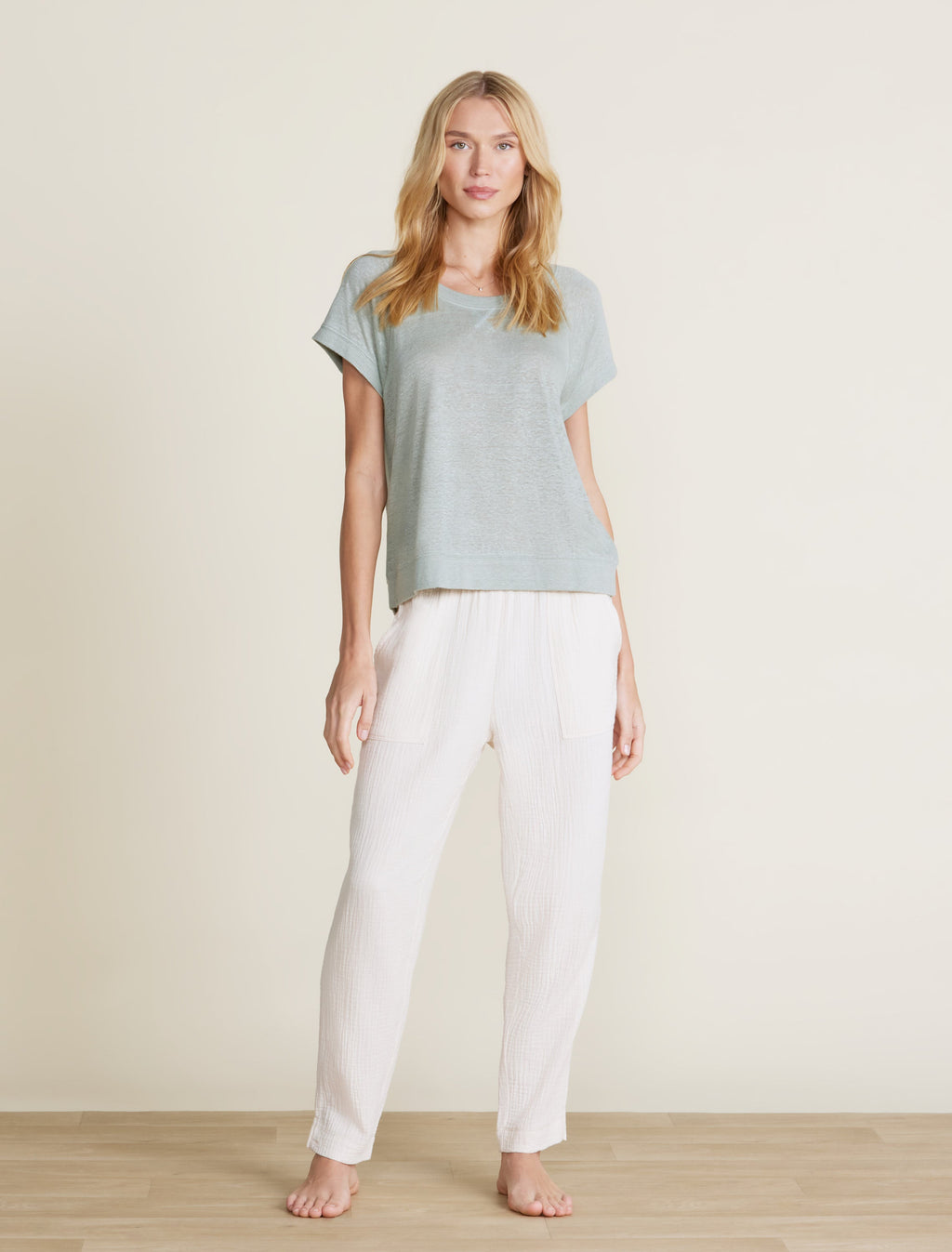 Malibu Collection® Linen Raglan Tee
